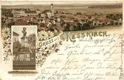 AK / Ansichtskarte Messkirch Conradin Kreutzer Denkmal Messkirch