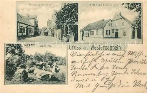 AK / Ansichtskarte Westerkappeln Mettingerstrasse Slopsteine Heinr. Ad. Echelmeyer Westerkappeln