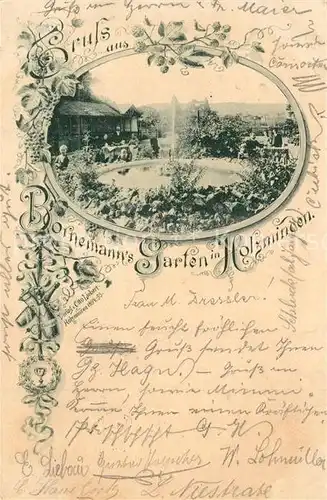AK / Ansichtskarte Holzminden_Weser Bornemanns Garten Holzminden Weser