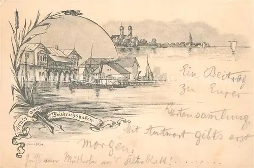 AK / Ansichtskarte Friedrichshafen_Bodensee Dampfer Friedrichshafen Bodensee