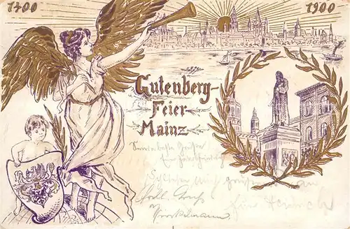 AK / Ansichtskarte Mainz_Rhein Gutenberg Feier Mainz Rhein