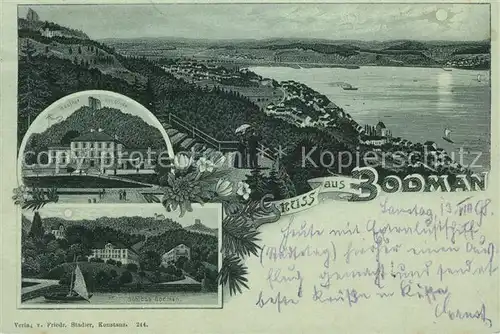AK / Ansichtskarte Bodman_Bodensee Gasthof zur Linde Schloss Bodman Bodman Bodensee