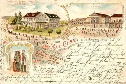 AK / Ansichtskarte Bad_Eilsen Kursaal Lahmann Hotel Zur Erholung Bad_Eilsen