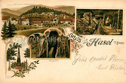 AK / Ansichtskarte Hasel Kapelle Kriegerdenkmal Fuerstengruft Hasel