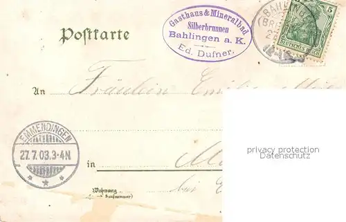 AK / Ansichtskarte Bahlingen Bad Silberbrunnen  Bahlingen