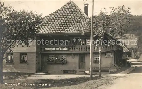 AK / Ansichtskarte Wembach_Schwarzwald Wirtschaft Maierhof Wembach Schwarzwald