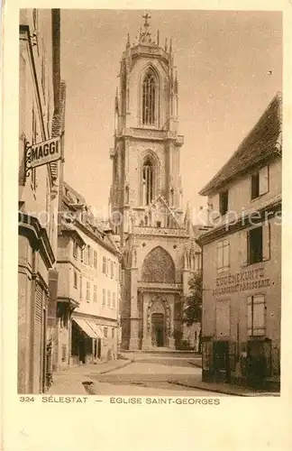 AK / Ansichtskarte Selestat_Bas_Rhin_Elsass Eglise Saint Georges Selestat_Bas_Rhin_Elsass