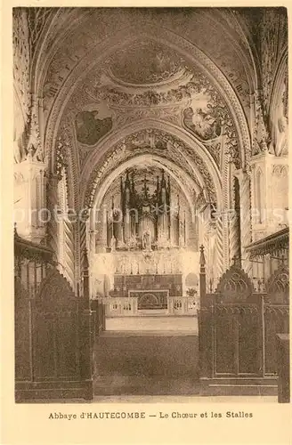 AK / Ansichtskarte Hautecombe Abbaye Le Choeur les Stalles Hautecombe