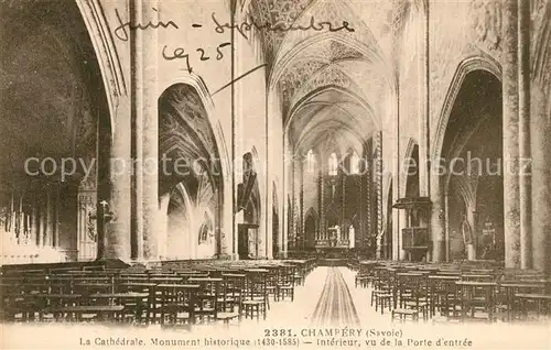 AK / Ansichtskarte Chambery_Savoie Cathedrale Monument Altarraum Chambery Savoie