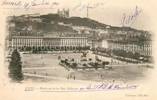 AK / Ansichtskarte Lyon_France Panorama Place Bellecour Lyon France
