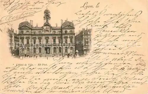 AK / Ansichtskarte Lyon_France Hotel de Ville Lyon France