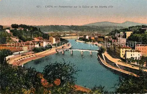 AK / Ansichtskarte Lyon_France Panorama la Saone les Monts d Or Lyon France