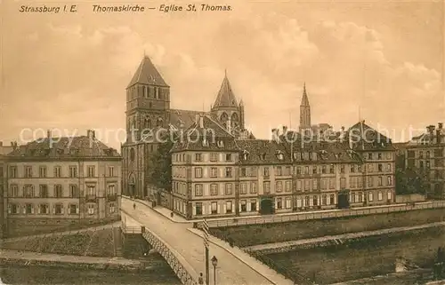 AK / Ansichtskarte Strasbourg_Alsace Thoamskirche Strasbourg Alsace