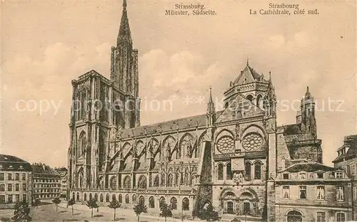 AK / Ansichtskarte Strasbourg_Alsace M?nster Strasbourg Alsace