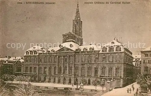 AK / Ansichtskarte Strasbourg_Alsace Chateau du Cardinal Rohan Winter Strasbourg Alsace