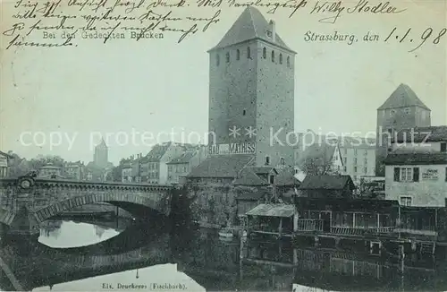 AK / Ansichtskarte Strassburg_Elsass Bei den Gedeckten Br?cken Strassburg Elsass