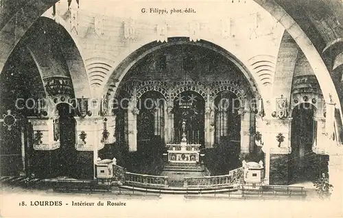 AK / Ansichtskarte Lourdes_Hautes_Pyrenees Interieur du Rosaire Lourdes_Hautes_Pyrenees