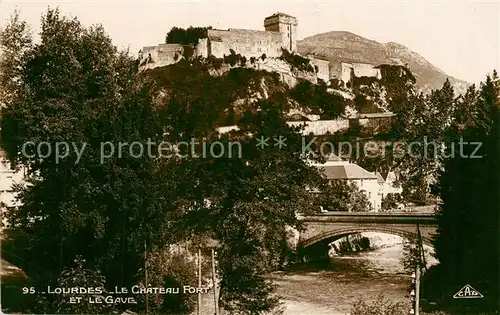 AK / Ansichtskarte Lourdes_Hautes_Pyrenees Chateau Fort Le Gave Lourdes_Hautes_Pyrenees