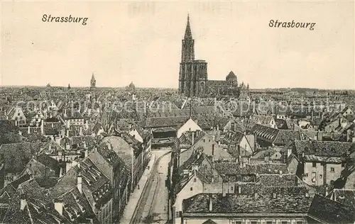 AK / Ansichtskarte Strasbourg_Alsace Stadtpanorama Strasbourg Alsace