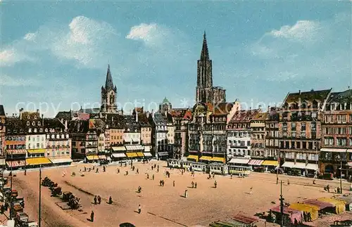 AK / Ansichtskarte Strasbourg_Alsace Karl Roos Platz Strasbourg Alsace