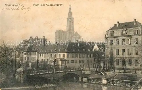 AK / Ansichtskarte Strasbourg_Alsace Blick vom Fischerstaden Strasbourg Alsace
