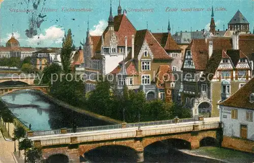 AK / Ansichtskarte Strasbourg_Alsace Töchterschule  Strasbourg Alsace