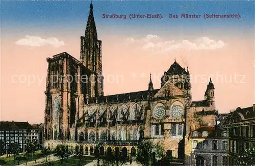 AK / Ansichtskarte Strasbourg_Alsace M?nster Strasbourg Alsace