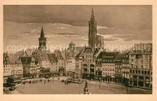 AK / Ansichtskarte Strasbourg_Alsace Place Kleber  Strasbourg Alsace