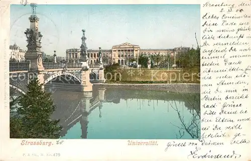 AK / Ansichtskarte Strasbourg_Alsace Universit&#228;t Strasbourg Alsace