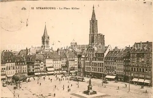 AK / Ansichtskarte Strasbourg_Alsace La Place Kleber Strasbourg Alsace