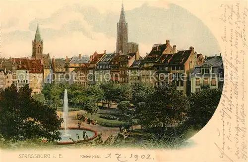 AK / Ansichtskarte Strasbourg_Alsace Kleberplatz Strasbourg Alsace