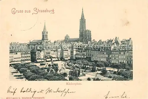 AK / Ansichtskarte Strasbourg_Alsace Kleberplatz Strasbourg Alsace