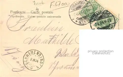 AK / Ansichtskarte Strasbourg_Alsace Universit&#228;t Strasbourg Alsace