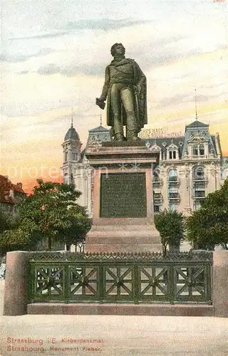 AK / Ansichtskarte Strasbourg_Alsace Kleberdenkmal Strasbourg Alsace