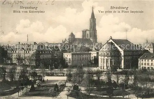 AK / Ansichtskarte Strasbourg_Alsace Blick vom Kaiserplatz Strasbourg Alsace