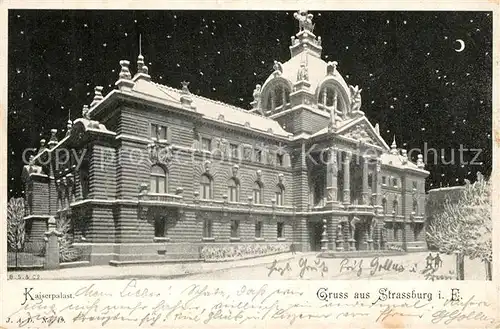 AK / Ansichtskarte Strasbourg_Alsace Kaiserpalast Winter Strasbourg Alsace