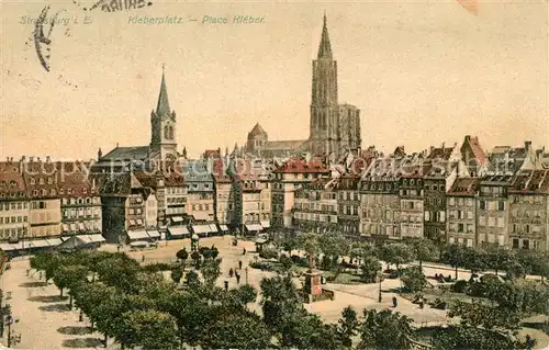 AK / Ansichtskarte Strasbourg_Alsace Place Kleber Strasbourg Alsace