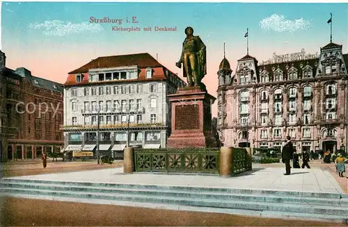 AK / Ansichtskarte Strasbourg_Alsace Kleberplatz Denkmal Strasbourg Alsace