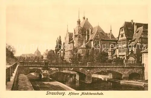 AK / Ansichtskarte Strasbourg_Alsace Höhere Mädchenschule Strasbourg Alsace