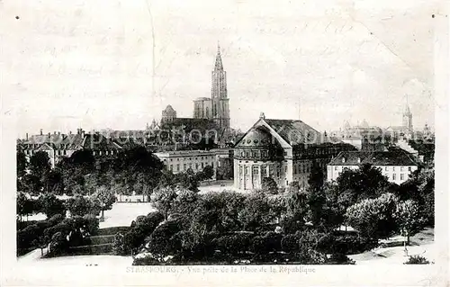 AK / Ansichtskarte Strasbourg_Alsace Stadtpanorama Strasbourg Alsace