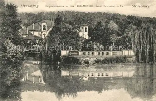 AK / Ansichtskarte Strasbourg_Alsace Hauptrestauration Orangerie  Strasbourg Alsace