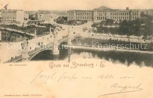 AK / Ansichtskarte Strasbourg_Alsace Universit&#228;t Strasbourg Alsace
