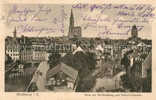 AK / Ansichtskarte Strassburg_Elsass Alt Stra&#223;burg  Strassburg Elsass