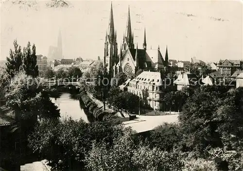 AK / Ansichtskarte Strasbourg_Alsace Eglise Saint Paul Cathedrale Strasbourg Alsace