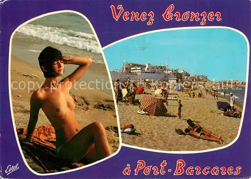 AK / Ansichtskarte Port_Barcares Strand Wassernixe Port Barcares