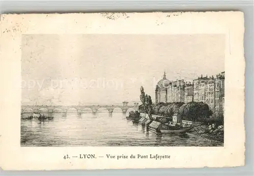 AK / Ansichtskarte Lyon_France Pont Lafayette Lyon France