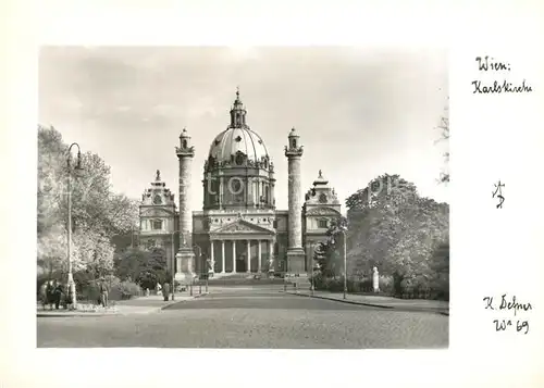 AK / Ansichtskarte Wien Karlskirche Wien