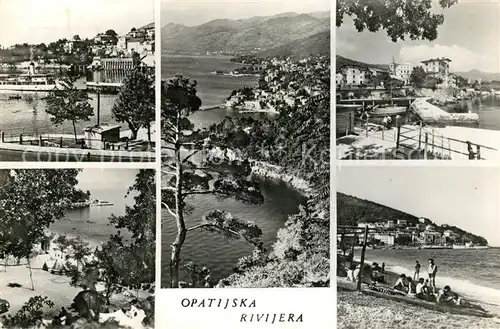 AK / Ansichtskarte Opatija_Istrien Strand Steilkkueste Opatija_Istrien