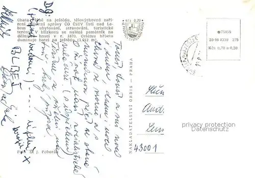 AK / Ansichtskarte Jestedu chata na Planich Jestedu