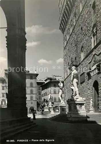 AK / Ansichtskarte Firenze_Toscana Piazza della Signoria Firenze Toscana